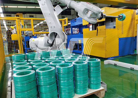 การสร้างสายการอัดรีดด้วยหุ่นยนต์บรรจุหีบห่อ