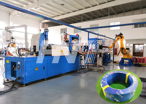 เครื่องผูกสายไฟพร้อมฟิล์มหดสำหรับสร้างสายเคเบิลแบบกลมหรือแบนขนาดเส้นผ่านศูนย์กลาง 3 มม. ถึง 20 มม